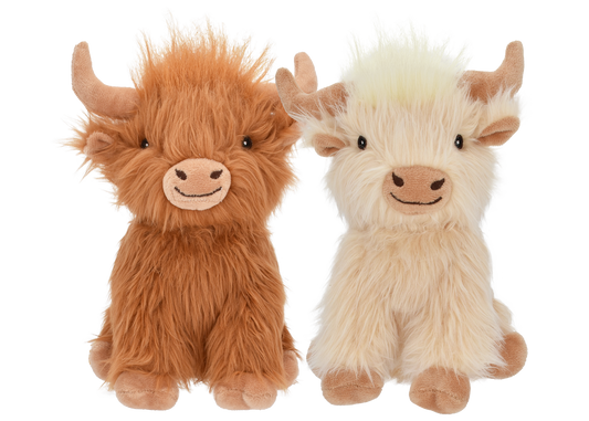 Multipet Plush Dog Toy Highland Cow 14in Assorted