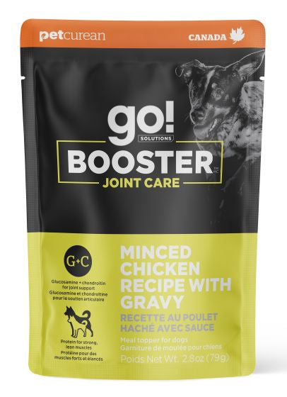 Petcurean Go! Booster Joint Care Minced Chicken With Gravy For Dog 2.8 oz