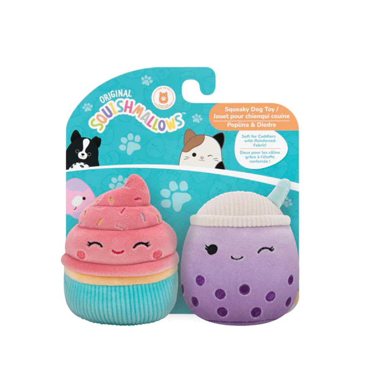 Squishmallows Squeaky Plush 2pk Sweets Poplina & Diedre