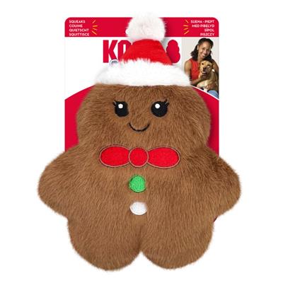 KONG Holiday Dog Toy Snuzzles Gingerbread Medium