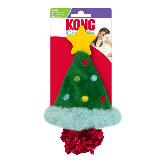 Kong Holiday Cat Toy Crackles Christmas Tree
