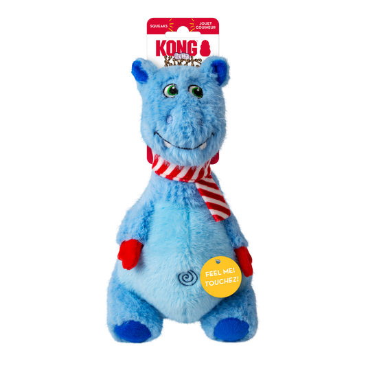 Kong Holiday Dog Toy Knots Belly Hippo Medium