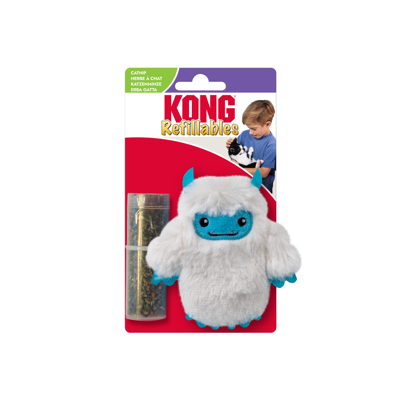 Kong Holiday Cat Toy Refillables Yeti with Catnip