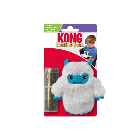Kong Holiday Cat Toy Refillables Yeti with Catnip