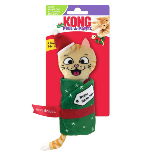 KONG Holiday Pull-A-Partz Present Cat Toy