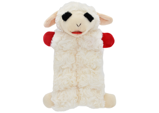 Multipet Plush Dog Toy Lamb Chop Squeaker Mat 9in