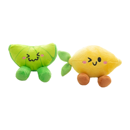 Snugarooz Plush Dog Toy Lemon & Lime 2 Pack