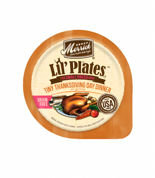 Merrick Lil' Plates Tiny Thanksgiving Day Dinner Grain Free Wet Dog Food, 3.5oz Can