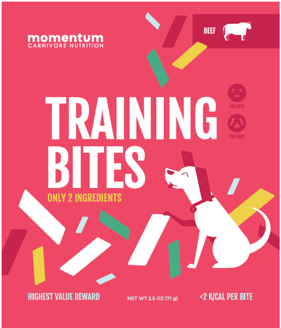 Momentum Dog Training Bites Beef 2.5oz