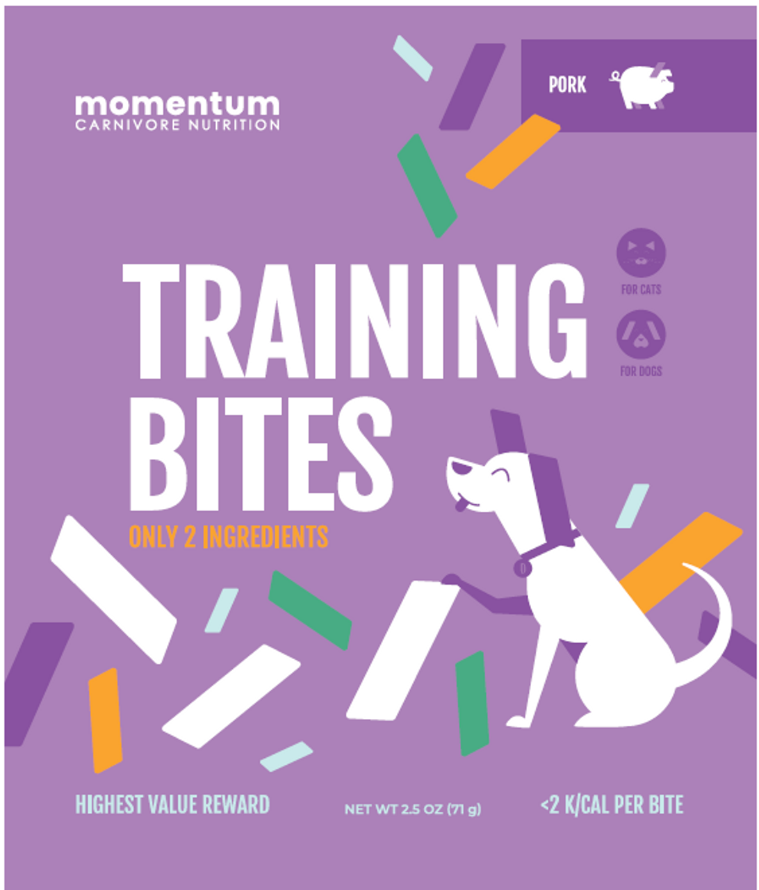 Momentum Dog Training Bites Pork 2.5oz