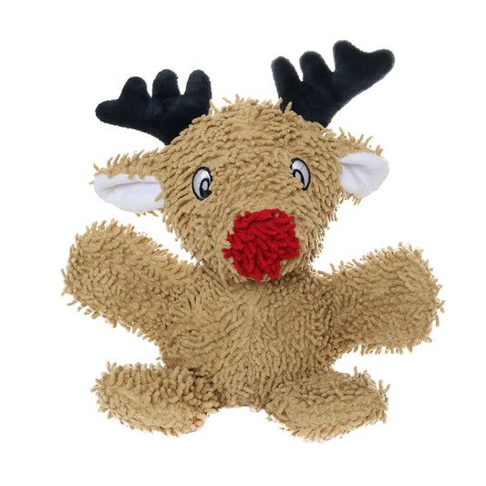 Mighty Dog Holiday Plush Dog Toy Rudy the Microfiber Reindeer