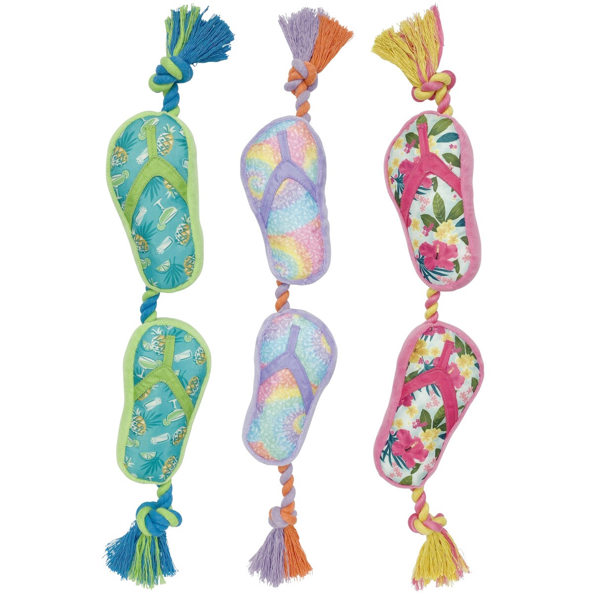 Multipet Margaritaville Flip Flop Rope Dog Toy 18in