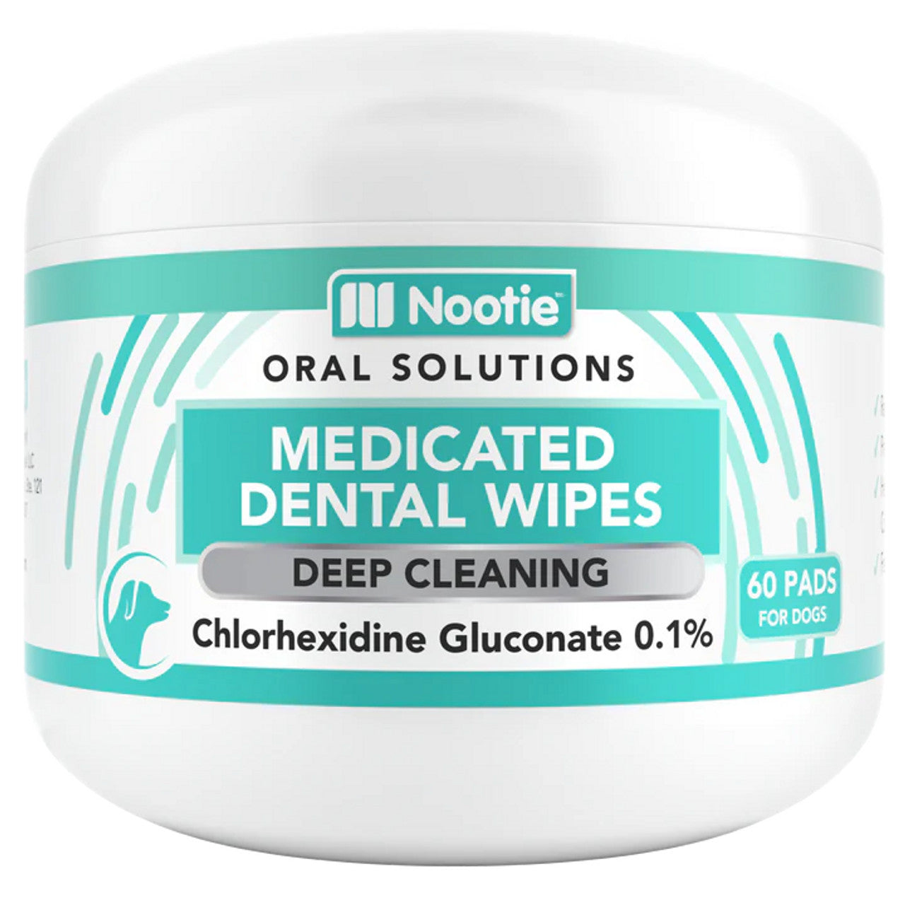 Nootie Medicated Antimicrobial Dental Wipes 60ct