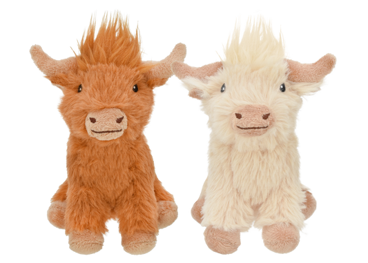 Multipet Plush Dog Toy Minipet Highland Cow 5in Assorted
