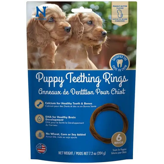 N-Bone Puppy Teething Rings Peanut Butter Flavor7.2oz