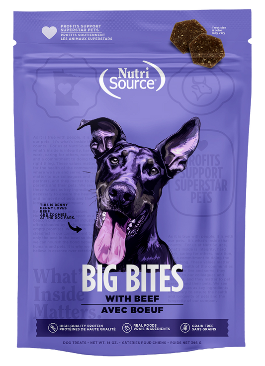 Nutrisource Element Big Bites Dog Treat 14oz Beef