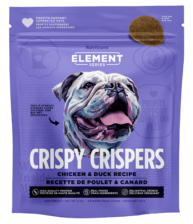 Nutrisource Element Crispy Crispers Dog Treat 4oz Chicken and Duck