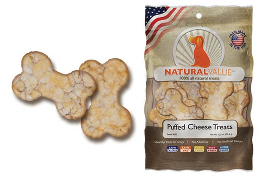 Loving Pets Natural Value Puffed Cheese Treats for Dogs 1.25oz