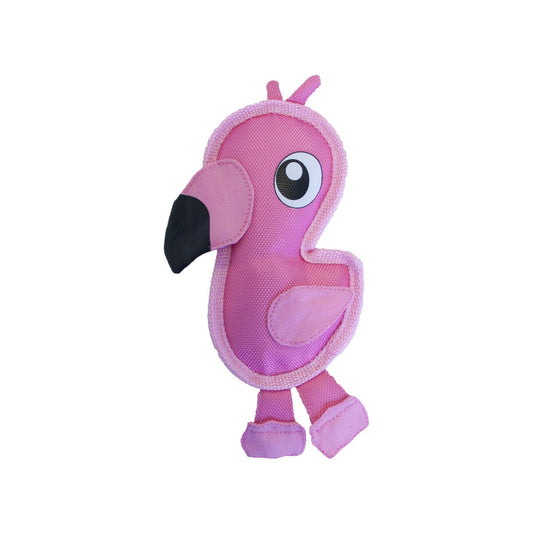 Outward Hound Fire Biterz Flamingo Durable Fire Hose Dog Toy Pink Small