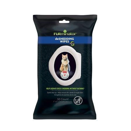 Furminator DeShedding Grooming Wipes For Dogs 50ct