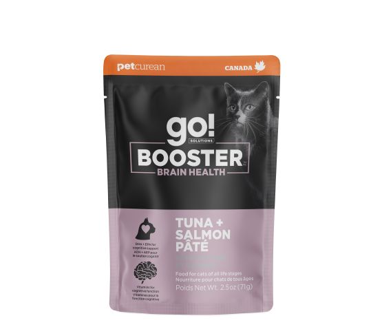 Petcurean Go! Booster Brain Health Tuna And Salmon Pate For Cat 2.5oz
