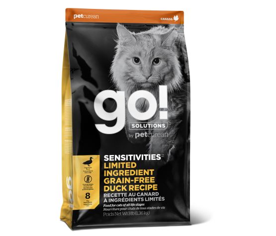 Petcurean Go! Sensitivities Lid Grain Free Duck Recipe For Cat 3lb