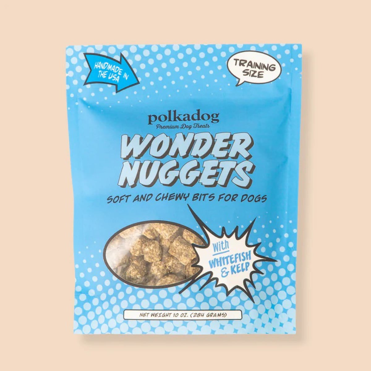Polkadog Wonder Nuggets Dog Treats Whitefish & Kelp 10oz