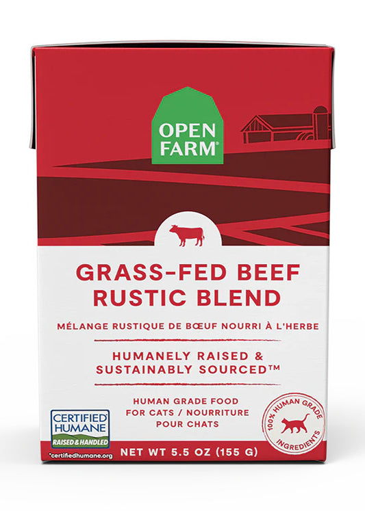 Open Farm Grass-Fed Beef Rustic Blend For Cats 5.5oz Tetra