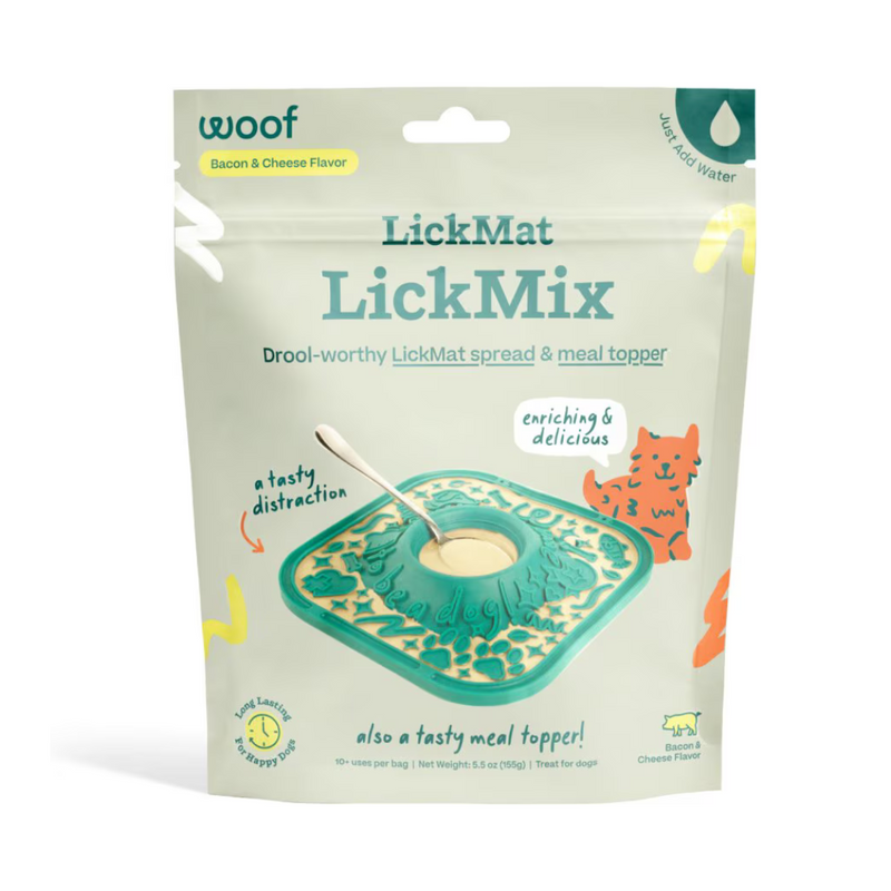Woof Lick Mat Lickmix Bacon Cheese Dog Treat 5.5oz