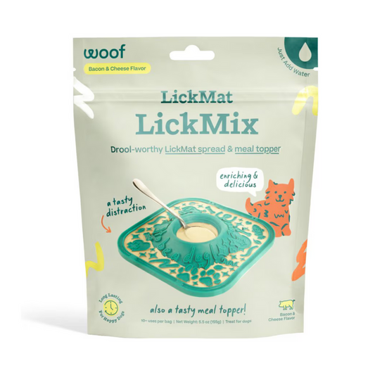Woof Lick Mat Lickmix Bacon Cheese Dog Treat 5.5oz
