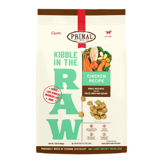Primal Kibble in the Raw Freeze Dried Dog Food Chicken Formula 1.5lb