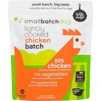 Small Batch Frozen Dog Food Chicken Sliders 5lb