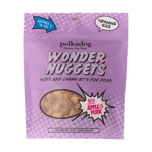 Polkadog Wonder Nuggets Soft & Chewy Dog Treats, Apple & Pork, 12oz