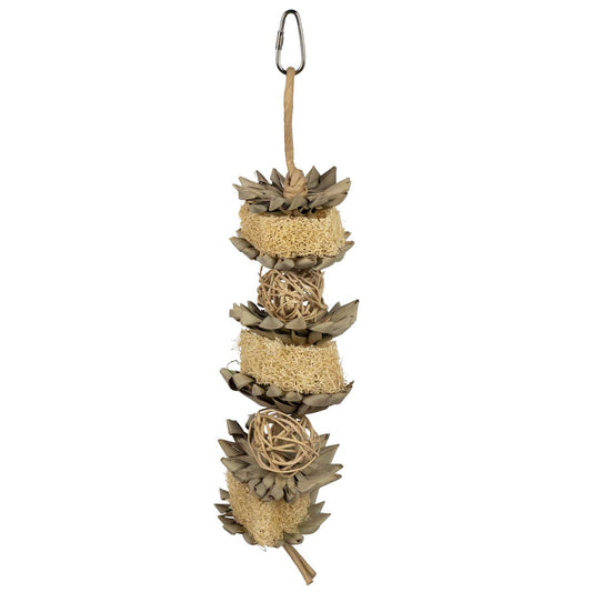 Prevue Pet Products Naturals Flowers & Cubes Chew Parrot Bird Toy