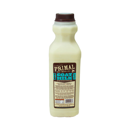 Primal Frozen Raw Goat Milk Bottle, 32fl oz