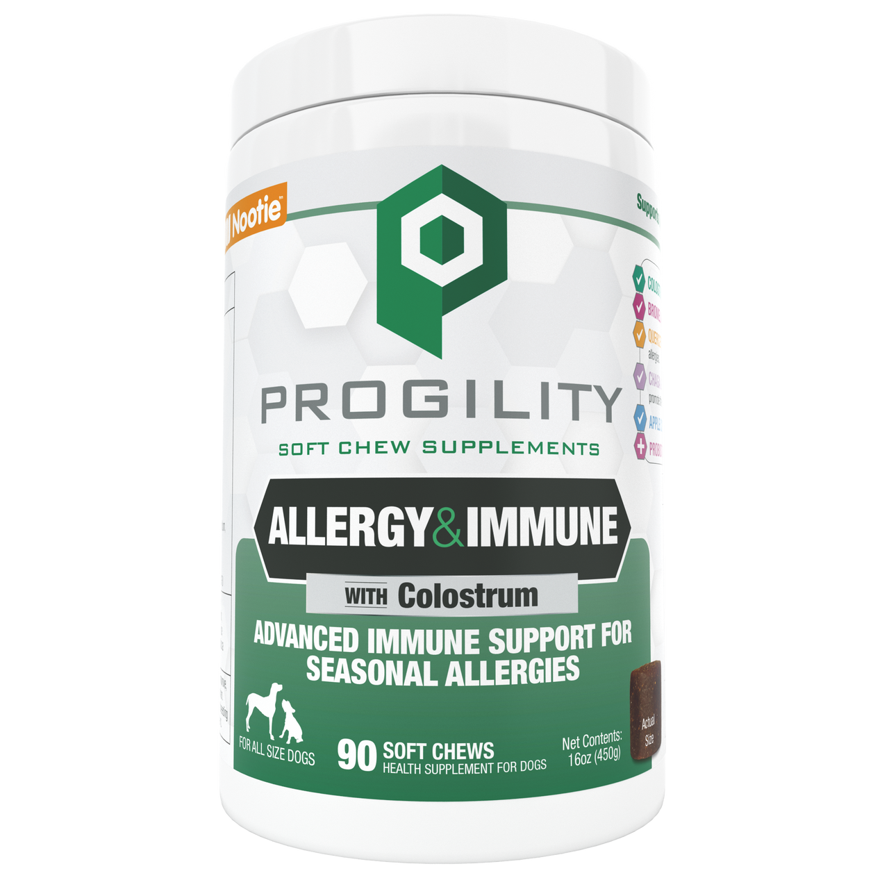 Nootie Progility Allergy & Immune with Colostrum Soft Chew 90ct