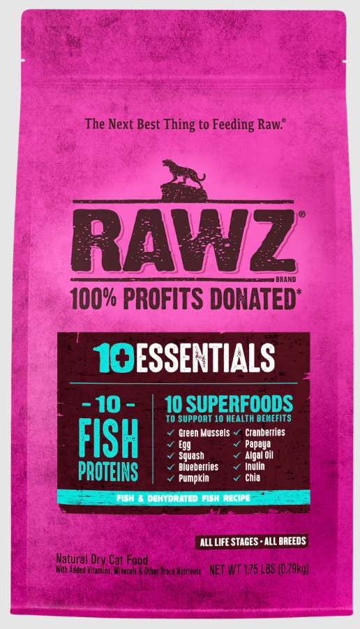 Rawz Essentials Dry Cat Food Fish and Dehydrated Fish 1.75lb