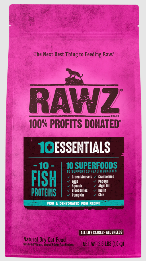 Rawz Essentials Dry Cat Food Fish and Dehydrated Fish 3.5lb