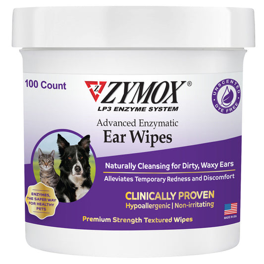 Zymox Advanced Enzymatic Ear Wipes for Dogs 100ct