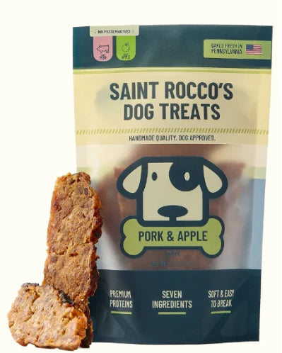 Saint Rocco’s Jerky Dog Treats Pork & Apple 16oz