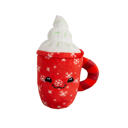Snugarooz Holiday Plush Dog Toy Holiday Latte