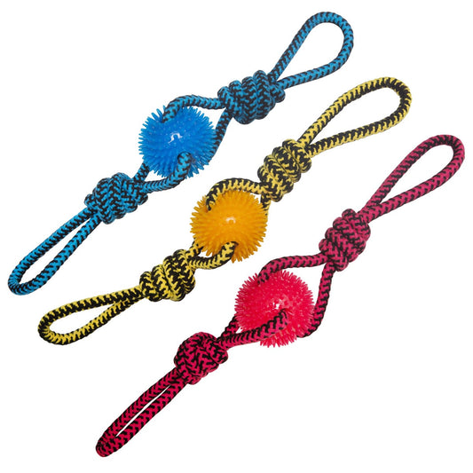 SnugArooz Spikey Baby Rope Dog Toy Assorted Colors 19in