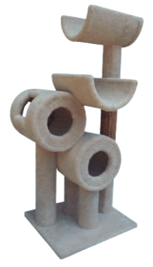 Wade's 54in Four Tier Two Barrel Cat Tree