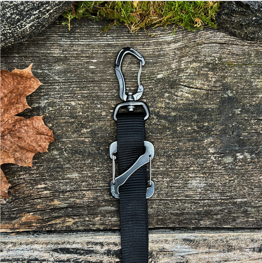Canine Outdoor Crosswalk Clip Hands Free 10ft Dog Leash Black