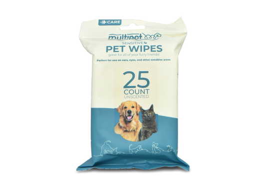 Multipet Sensitive Area Pet Wipes 25ct