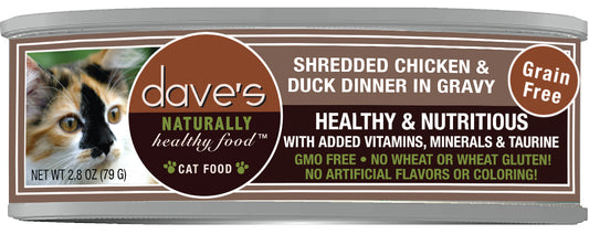 Dave Cat Grain Free Shredded Chicken N Duck and Cat 2.8 Oz