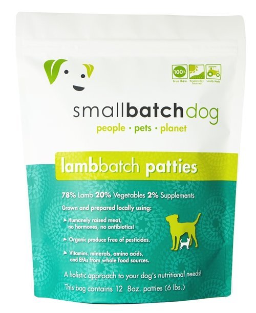 Smallbatch Dog Frozen Raw Patties  Lamb 6lb