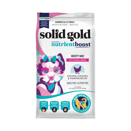 Solid Gold Grain-Free Chicken, Chickpea & Pumpkin Mighty Mini Small Breed Dry Dog Food, 3.75lb