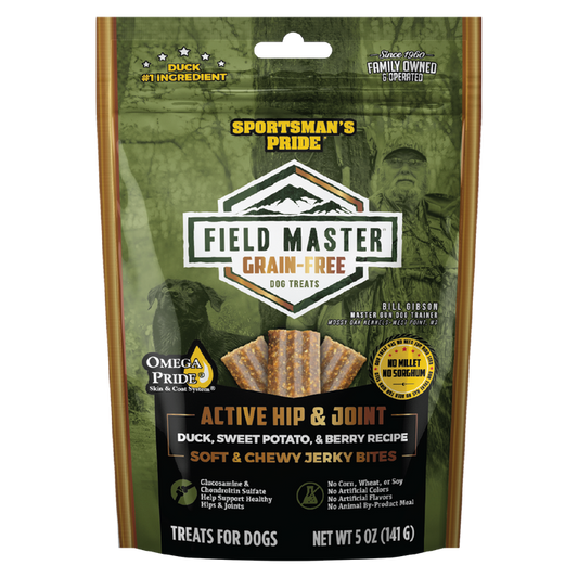 Sportsman's Pride Field Master Grain Free Active Hip & Joint Duck Jerky Bites 5oz bag
