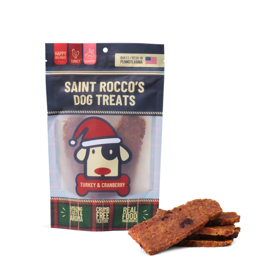 Saint Rocco's Holiday Dog Treat Turkey and Cranberry 8oz